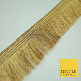 Gold Silver 3cm Wide Soft Thread Metallic Fringe Tassel Ribbon Trim Border Lace
