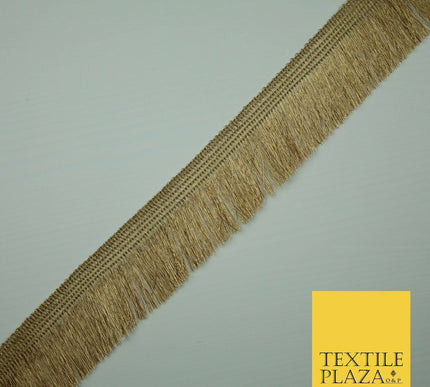 Gold Silver 3cm Wide Soft Thread Metallic Fringe Tassel Ribbon Trim Border Lace