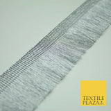 Gold Silver 3cm Wide Soft Thread Metallic Fringe Tassel Ribbon Trim Border Lace