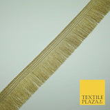 Gold Silver 3cm Wide Soft Thread Metallic Fringe Tassel Ribbon Trim Border Lace