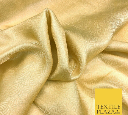 Premium Gold Fancy Waves Shimmer Jacquard Fabric Dress Material 45" NC666