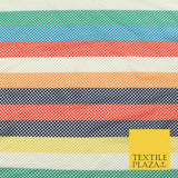 Colourful Striped Fish Net Airtex 4mm Hole Mesh Stretch Polyester Material 4343