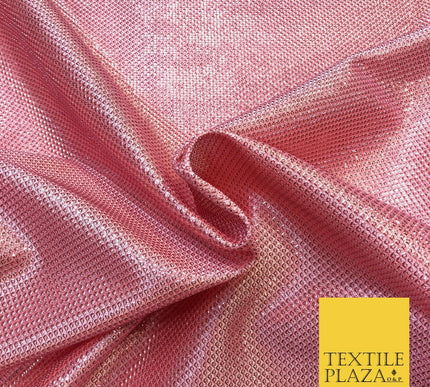 PINK Lurex Textured Shimmer Fabric 2 Way Stretch Backdrop Dance Sparkle 1233