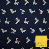Llama Alpaca Drama Floating Wildlife Printed Poly Cotton Fabric Polycotton Craft