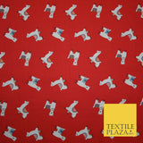 Llama Alpaca Drama Floating Wildlife Printed Poly Cotton Fabric Polycotton Craft