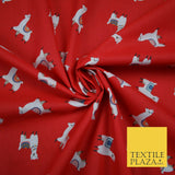 Llama Alpaca Drama Floating Wildlife Printed Poly Cotton Fabric Polycotton Craft