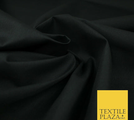 PREMIUM POPLIN BLEND POLY COTTON PLAIN DYED POLYCOTTON FABRIC CRAFT MATERIAL 44"
