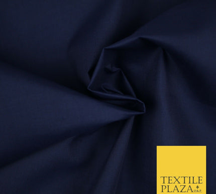 PREMIUM POPLIN BLEND POLY COTTON PLAIN DYED POLYCOTTON FABRIC CRAFT MATERIAL 44"