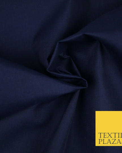 PREMIUM POPLIN BLEND POLY COTTON PLAIN DYED POLYCOTTON FABRIC CRAFT MATERIAL 44"