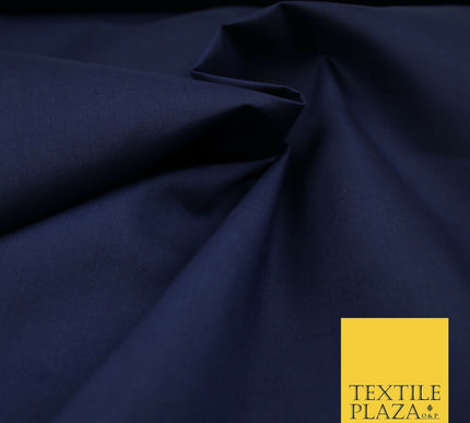 PREMIUM POPLIN BLEND POLY COTTON PLAIN DYED POLYCOTTON FABRIC CRAFT MATERIAL 44"