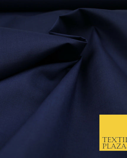 PREMIUM POPLIN BLEND POLY COTTON PLAIN DYED POLYCOTTON FABRIC CRAFT MATERIAL 44"