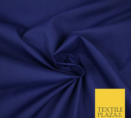 PREMIUM POPLIN BLEND POLY COTTON PLAIN DYED POLYCOTTON FABRIC CRAFT MATERIAL 44"