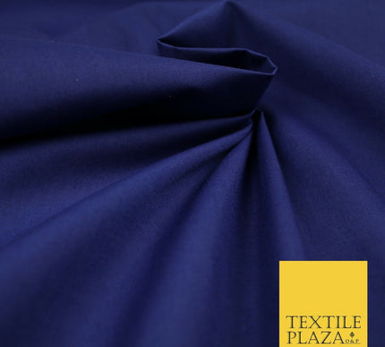 PREMIUM POPLIN BLEND POLY COTTON PLAIN DYED POLYCOTTON FABRIC CRAFT MATERIAL 44"