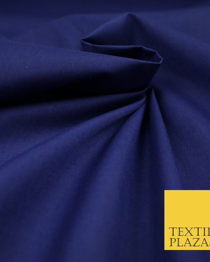 PREMIUM POPLIN BLEND POLY COTTON PLAIN DYED POLYCOTTON FABRIC CRAFT MATERIAL 44"