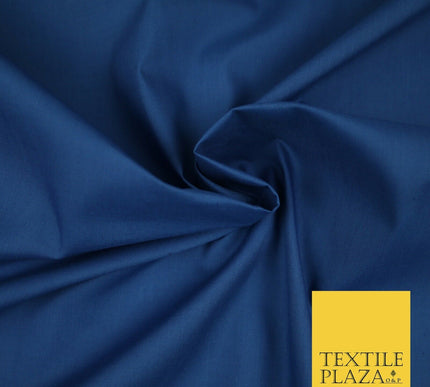 PREMIUM POPLIN BLEND POLY COTTON PLAIN DYED POLYCOTTON FABRIC CRAFT MATERIAL 44"