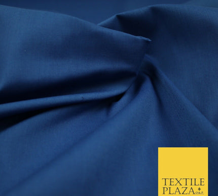 PREMIUM POPLIN BLEND POLY COTTON PLAIN DYED POLYCOTTON FABRIC CRAFT MATERIAL 44"