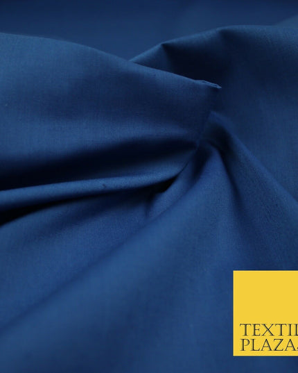 PREMIUM POPLIN BLEND POLY COTTON PLAIN DYED POLYCOTTON FABRIC CRAFT MATERIAL 44"