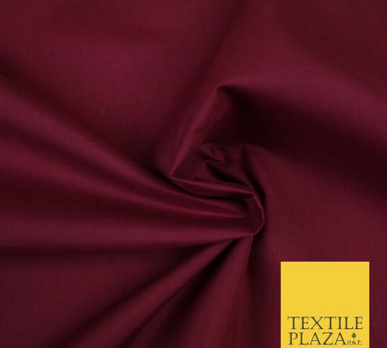 PREMIUM POPLIN BLEND POLY COTTON PLAIN DYED POLYCOTTON FABRIC CRAFT MATERIAL 44"