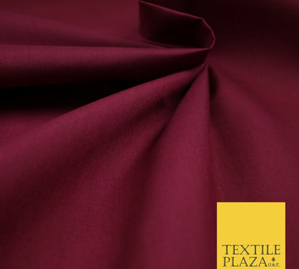 PREMIUM POPLIN BLEND POLY COTTON PLAIN DYED POLYCOTTON FABRIC CRAFT MATERIAL 44"