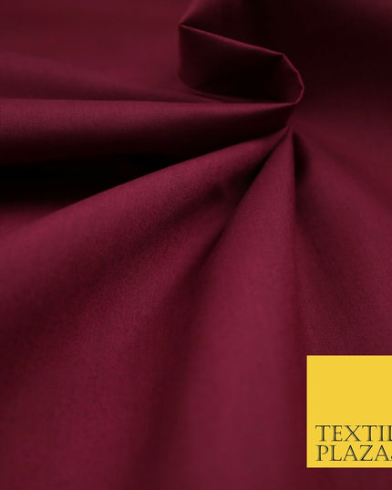 PREMIUM POPLIN BLEND POLY COTTON PLAIN DYED POLYCOTTON FABRIC CRAFT MATERIAL 44"