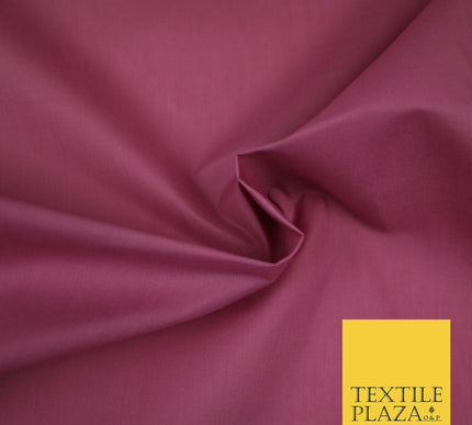 PREMIUM POPLIN BLEND POLY COTTON PLAIN DYED POLYCOTTON FABRIC CRAFT MATERIAL 44"