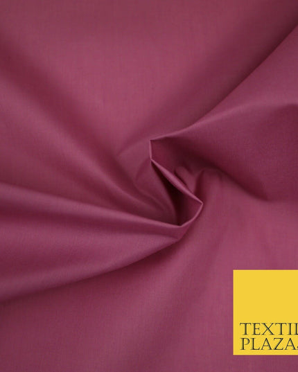 PREMIUM POPLIN BLEND POLY COTTON PLAIN DYED POLYCOTTON FABRIC CRAFT MATERIAL 44"