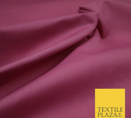 PREMIUM POPLIN BLEND POLY COTTON PLAIN DYED POLYCOTTON FABRIC CRAFT MATERIAL 44"