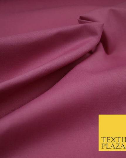 PREMIUM POPLIN BLEND POLY COTTON PLAIN DYED POLYCOTTON FABRIC CRAFT MATERIAL 44"