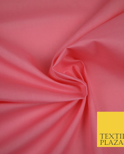 PREMIUM POPLIN BLEND POLY COTTON PLAIN DYED POLYCOTTON FABRIC CRAFT MATERIAL 44"