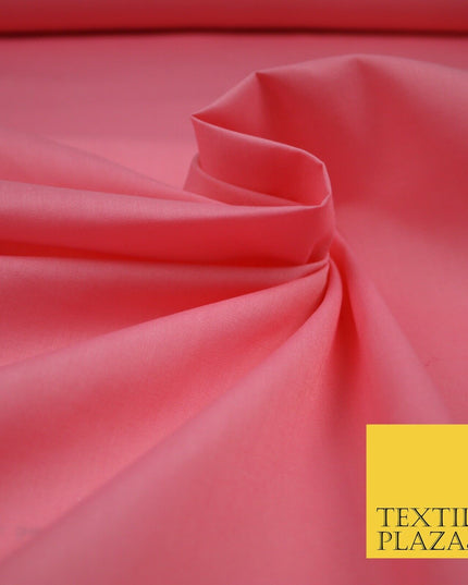 PREMIUM POPLIN BLEND POLY COTTON PLAIN DYED POLYCOTTON FABRIC CRAFT MATERIAL 44"