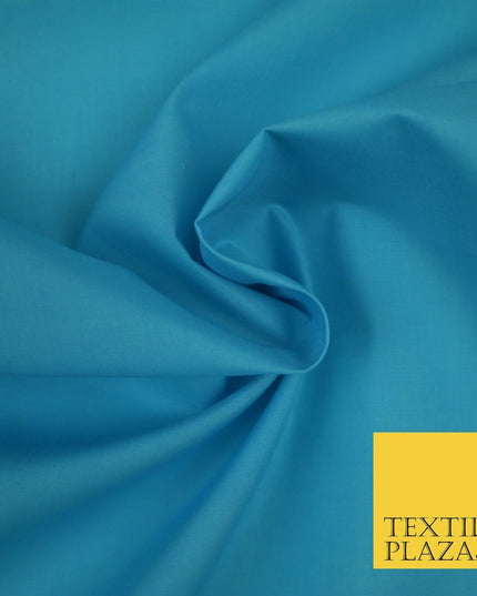 PREMIUM POPLIN BLEND POLY COTTON PLAIN DYED POLYCOTTON FABRIC CRAFT MATERIAL 44"
