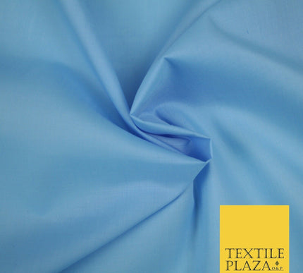 PREMIUM POPLIN BLEND POLY COTTON PLAIN DYED POLYCOTTON FABRIC CRAFT MATERIAL 44"