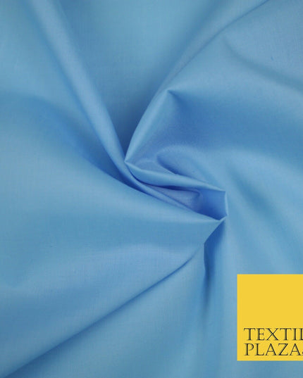 PREMIUM POPLIN BLEND POLY COTTON PLAIN DYED POLYCOTTON FABRIC CRAFT MATERIAL 44"