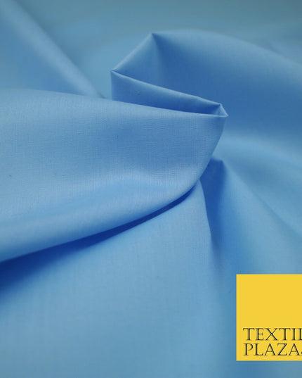 PREMIUM POPLIN BLEND POLY COTTON PLAIN DYED POLYCOTTON FABRIC CRAFT MATERIAL 44"