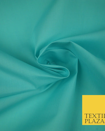 PREMIUM POPLIN BLEND POLY COTTON PLAIN DYED POLYCOTTON FABRIC CRAFT MATERIAL 44"