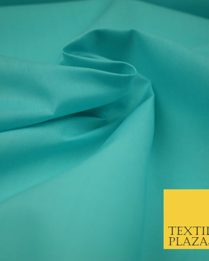 PREMIUM POPLIN BLEND POLY COTTON PLAIN DYED POLYCOTTON FABRIC CRAFT MATERIAL 44"