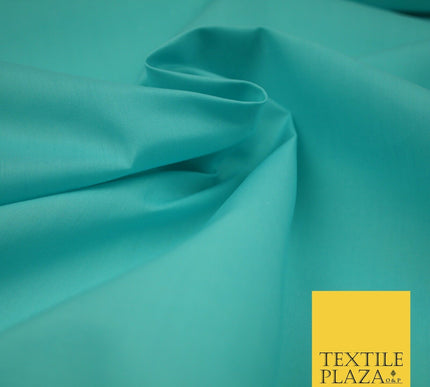 PREMIUM POPLIN BLEND POLY COTTON PLAIN DYED POLYCOTTON FABRIC CRAFT MATERIAL 44"