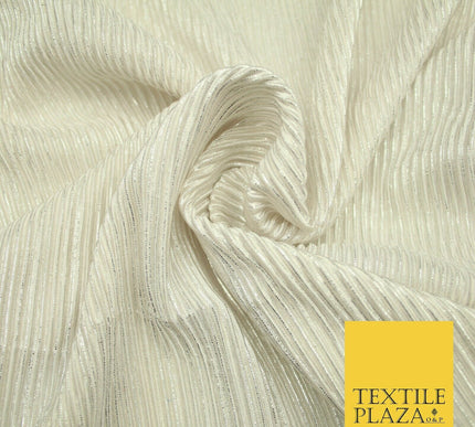 Luxury METALLIC Pleated Crushed Satin Stretch Fabric Dress Dance Skirt Trousers