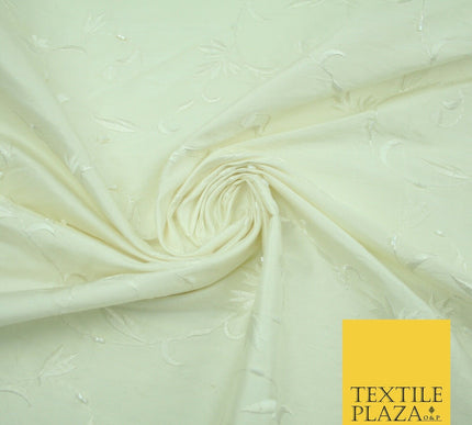 Bridal Bridesmaids Wedding 100% Pure TwoTone Silk Bead Allover Embroidery Fabric