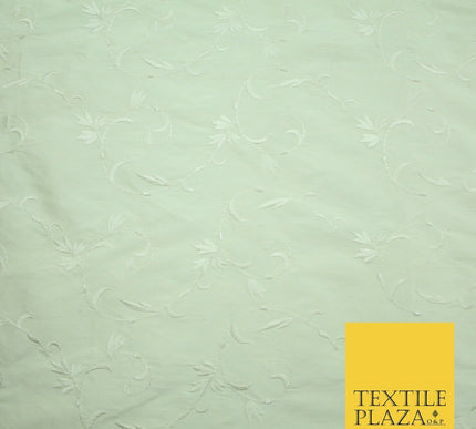 Bridal Bridesmaids Wedding 100% Pure TwoTone Silk Bead Allover Embroidery Fabric