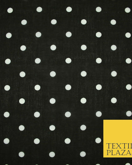 1CM Spotted Polka Dot Printed Poly Cotton Fabric Polycotton Craft Mask 6 COLOURS