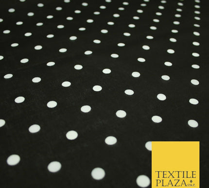 1CM Spotted Polka Dot Printed Poly Cotton Fabric Polycotton Craft Mask 6 COLOURS