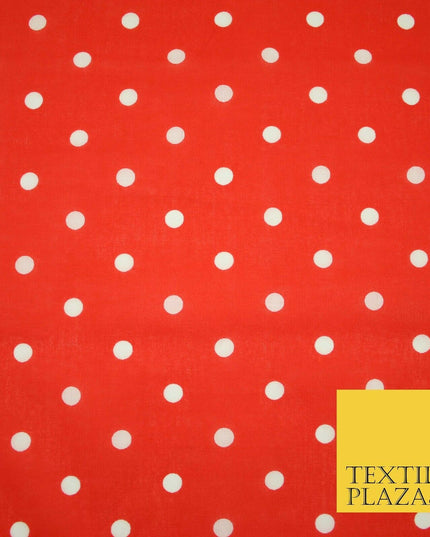 1CM Spotted Polka Dot Printed Poly Cotton Fabric Polycotton Craft Mask 6 COLOURS