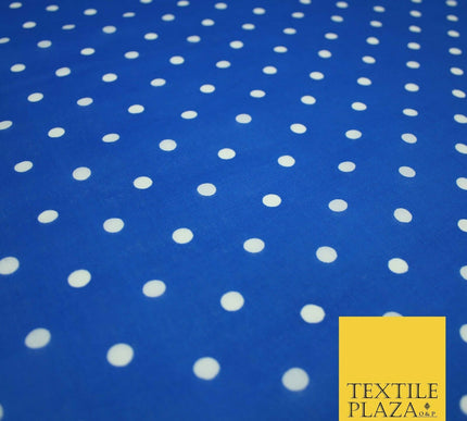 1CM Spotted Polka Dot Printed Poly Cotton Fabric Polycotton Craft Mask 6 COLOURS