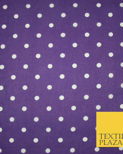 1CM Spotted Polka Dot Printed Poly Cotton Fabric Polycotton Craft Mask 6 COLOURS