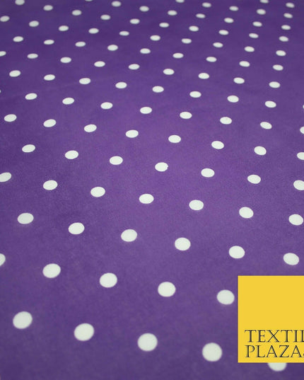 1CM Spotted Polka Dot Printed Poly Cotton Fabric Polycotton Craft Mask 6 COLOURS