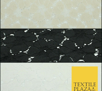 Premium Floral Periwinkle Corded Lace Bridal Dress Fabric Cotton Fashion Craft