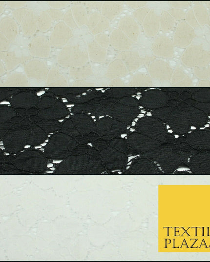 Premium Floral Periwinkle Corded Lace Bridal Dress Fabric Cotton Fashion Craft