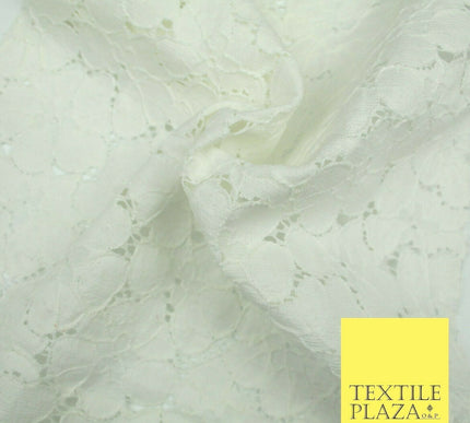 Premium Floral Periwinkle Corded Lace Bridal Dress Fabric Cotton Fashion Craft