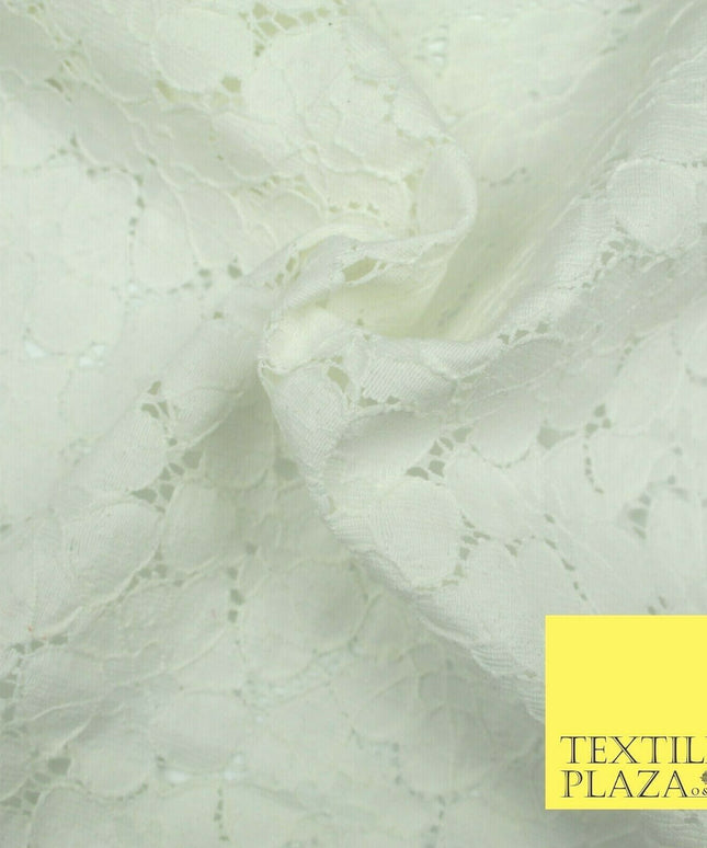 Premium Floral Periwinkle Corded Lace Bridal Dress Fabric Cotton Fashion Craft
